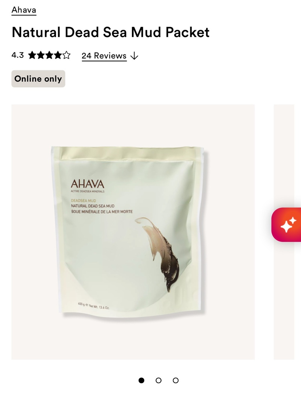 AHAVA Dead Sea Mud Packet in Pale Green and Dark Gray